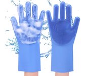 Guantes mágicos de silicona para lavar platos, esponja reutilizable para lavar platos, guantes de limpieza con cepillo, herramientas de cocina