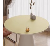Mantel redondo de cuero, cojín de mesa de comedor de alta calidad, mantel pequeño para mesa de café, mantel redondo, mantel individual desechable resistente al agua y al aceite 60X60cm