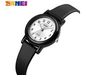 Reloj de cuarzo SKMEI de marca de lujo para mujer, relojes femeninos, relojes de pulsera simples para mujer, reloj negro
