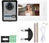 Videoportero LCD de 7 pulgadas, timbre, intercomunicador, cámara, monitor, sistema de seguridad para el hogar