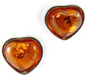 Les Trésors De Lily [J5625] - Boucles Argent 'Love' ambre naranja
