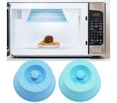 Funda para alimentos, libre de BPA, resistente al calor, resistente al aceite y a las salpicaduras, funda para calentar alimentos azul claro