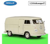 Welly 1/24 Escala 1963 Volkswagen T1 Autobús Modelo De Coche De Aleación Funde Vehículos De Juguete De Metal Modelo De Coche Colección De Alta Simulación Regalos para Niños 1/24-17.2x7.6x7cm azul