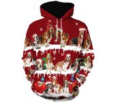 Nueva sudadera con capucha holgada con estampado 3D navideño para hombre, chaqueta de manga larga para pareja S