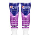 Crest, 3D White Advanced, pasta de dientes anticaries con flúor, menta radiante, 2 paquetes, 93 g (3,3 onzas) cada