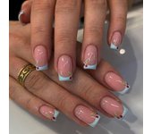 24pcs Ballerina Fake Nials Stiletto French Nail Tips Manicure Press on Nails  DIY JP3418