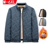 Chaqueta de invierno para hombre, abrigo grueso térmico y cálido con forro polar, chaquetas tipo cargo para trabajo de camionero, chaquetas informales a prueba de viento con forro Sherpa para exteriores, tallas grandes para hombres M