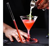 Vasos de cóctel con tornillo, copa de paja de cóctel antigua para Bar, copa única para chupar sangre, Martini, tazón para helado, copa para batido Straw Cocktail Glass 110ml