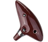 Flauta de cerámica con 12 agujeros Alto C Zelda Ocarina, instrumento Musical de viento con cordón para libro de música café