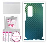 apgo Protective Skin Sticker for the back+sides compatible with Vivo X60 Pro 5G, Full Wrap Film, Foil, Vinyl - Pattern Carbon Chameleon CAKA1