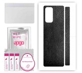 apgo Protective Skin Sticker for the back compatible with Xiaomi Mi Mix Fold, Wrap Film, Foil, Vinyl - Pattern Black Leather