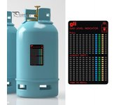 Indicador de nivel de gas Indicador de temperatura magnético para tanque de combustible de plástico resistente al agua y de fácil lectura Suministros de cocina negro