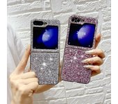 Funda protectora galvanizada con flash de diamante para teléfono con pantalla plegable Samsung Z Flip6/5/4/3 con incrustación láser. Samsung Z Flip3