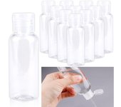 10 Uds 10/20/30/50/60 botellas vacías de plástico con tapa abatible botellas cosméticas recargables champú tóner loción contenedor exprimible gratis 10ml