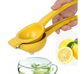 Exprimidor de limón Manual para el hogar, exprimidor de fruta de naranja prensado a mano de aleación de aluminio, herramientas de cocina prácticas portátiles, Mini licuadora amarillo