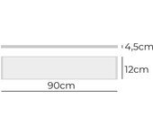 regleta led 35w 6400k luz fria 3600lm 12x90x4,5cm edm