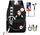 Mochila de anime para cosplay, mochila de gran capacidad con dibujos animados, bolsa para exteriores, mochila para ordenador portátil, mochila escolar unisex para estudiantes, niños y niñas, mochila de viaje