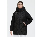Cinemore Colección de chaquetas de invierno de moda sólidas con cuello alto para mujer, abrigo elegante de gran tamaño con capucha, chaquetas para mujer 8198 5XL rojo