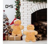 Muñeco de jengibre navideño de peluche, cojín de jengibre para sofá, decoración de fiesta en casa Womens