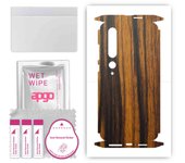 apgo Protective Skin Sticker for the back+sides compatible with Xiaomi Mi 10 Pro 5G, Full Wrap Film, Foil, Vinyl - Pattern Tigerwood