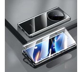 Funda de vidrio templado de protección total de metal 360 para Vivo X200 Pro X200pro, carcasa trasera a prueba de golpes para Vivo X 200 X100 Pro For Vivo X200 Pro negro