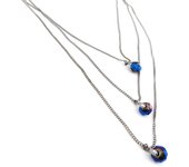 Les Trésors De Lily [J3630] - Collar azul 'Mineralia' azul