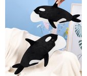 Almohada de ballena de dibujos animados, elástica, totalmente rellena, para niños, juguete de peluche, para sofá cama, decoración de sofá, almohada para la siesta de oficina, almohada para asiento de coche, compañero reconfortante Whale