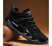 Zapatos de protección laboral para hombre, zapatos de trabajo para sitio de construcción, zapatos altos resistentes al desgaste, botas informales para conducir coche 39 negro