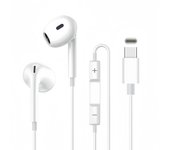 Nueva edición Compatible con iPhone Auriculares Tipo C Auriculares con cable HiFi Llamadas claras Auriculares Micrófono Cómodo de llevar Ergonomía de Apple USB C No blanco