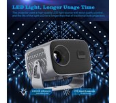 Proyector inteligente pequeño proyector portátil Android 11 con 5G2.4G WiFi dual BT 1080P 8000L 4K UK Plug negro