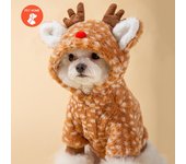 Ropa cálida para mascotas, abrigo con estampado bonito, camisa para perros y gatos pequeños y medianos, chaqueta, traje de invierno para Bulldog Francés y Chihuahua XS