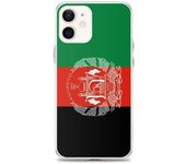 Coque iPhone - Multicolore - Drapeau Afganistán - Souple - Compatible iPhone 12 mini - Vertical