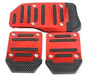 3 pastillas de freno antideslizantes y resistentes al desgaste para acelerador manual de coche, color rojo