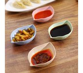 Platos para salsa de vinagre en forma de hoja, tazones, platillos para condimentos, vajilla, 4 Uds. 4pcs