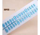 24pcs French Fake Nials Short Ballerina Press on Nails Fashion False Nails  Women Girls pink