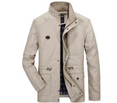 Chaquetas de hombre de nuevo estilo para otoño e invierno, abrigos casuales para hombre, cortavientos lavado de algodón puro L