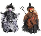 Accesorios de terror para Halloween, casa embrujada, decoración, adornos de brujas de Halloween, muñecos, accesorios de terror, colgante de calabaza