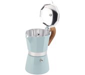 Cafetera Moka de 300 ml, 6 tazas, aleación de aluminio, detalles finos, cafetera italiana Moka para cafetería en casa.