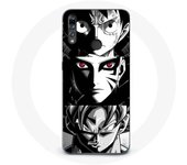 Coque pour Huawei P30 Lite Sangoku Naruto Luffy one piece Dragon Ball Z fond noir et blanc anime manga - Maniacase