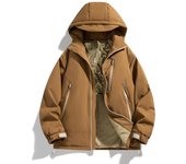 Chaqueta con capucha suelta Otoño e Invierno Nueva ropa térmica de algodón para hombres S