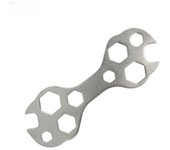 Llave de bicicleta de varios tamaños, 1 pieza, de acero galvanizado, para reparación de bicicletas, con orificio interior de 8-17 mm, para accesorios de bicicleta de montaña. blanco