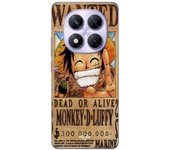 Funda para Xiaomi Redmi Note 14 Pro 5G Póster de One Piece Wanted Monkey D. Caso de Luffy Mania