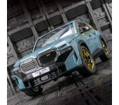 1:BMW XM SUV 24, modelo de coche deportivo de aleación, modelo de vehículo de metal fundido a presión, simulación de sonido y luz, colección extraíble, juguetes para niños, regalo para niños blanco