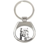 Pit Bull, American Pit Bull Terrier, Pitbull Terrier, APBT - keychain with a dog, keychain with a print, personalized pendant from the Art-Dog brand plata