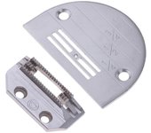 Juego de placa de aguja y dientes de alimentación EType para máquina de coser industrial de pespunte as described plata