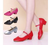 Zapatos de baile de suela exterior blanda para mujer, zapatos planos individuales de baile de Jazz de verano, talla grande 34-42, 6 colores 7 oro