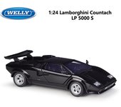 Lamborghini Countach LP 5000S, coche de carreras de metal, coche exótico de aleación, juguete para niños, colección, 1/24 negro