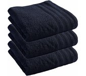 Lot de 3 draps de douche  Spa  70 x 140 cm / 400 gr/m² -  Spa  Bleu Nuit
