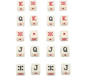 Juego de 20 dados de póker españoles de 6 caras cuadradas JQK de plástico para juegos de mesa, color amarillo