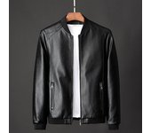 Chaqueta informal de cuero para hombre, nueva chaqueta de motociclista juvenil, ajustada, de moda coreana, para primavera y otoño M negro